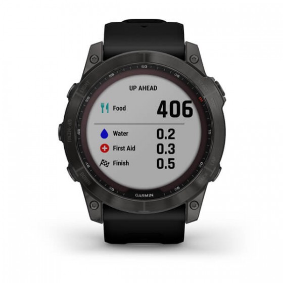 MONTRE Fenix 7X Sapphire Solar Edition GARMIN
Titane avec revêtement Carbon Gray DLC et bracelet noir