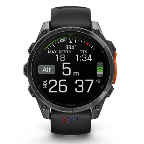 Fēnix® 8 – 51 mm, AMOLED GARMIN Acier Gray avec bracelet en silicone noir KVER Maroc 7