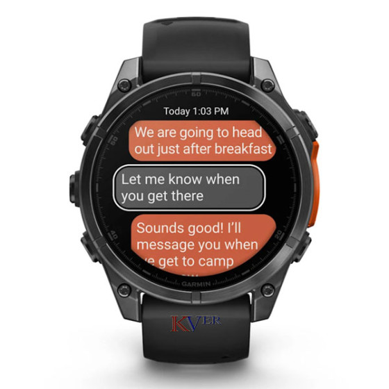 Fēnix® 8 – 51mm, AMOLED GARMIN Acier Gray avec bracelet en silicone noir KVER Maroc 10