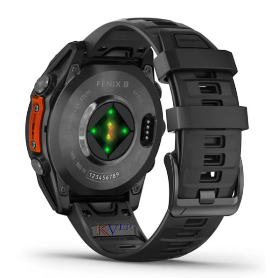 Fēnix® 8 – 51 mm, AMOLED GARMIN Acier Gray avec bracelet en silicone noir KVER Maroc 11