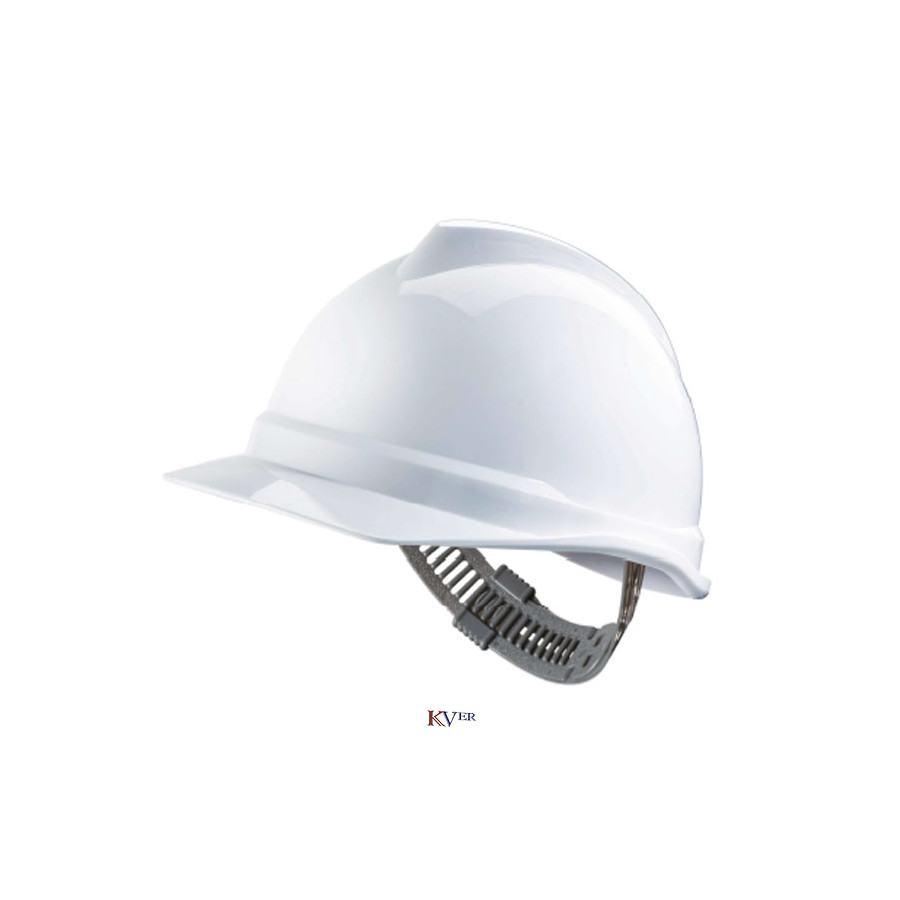Casque industriel V-Gard 500 Blanc non ventilé Push-Key bandeau PVC