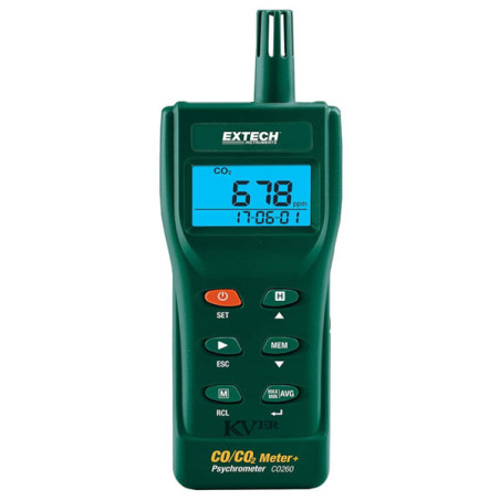 CO260 TESTEUR CO / CO² QUALITE DE L'AIR EXTECH
