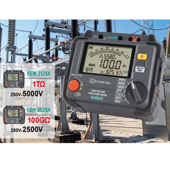 3125A 5000V 1TΩ - Testeurs d'isolation haute tension KYORITSU détail