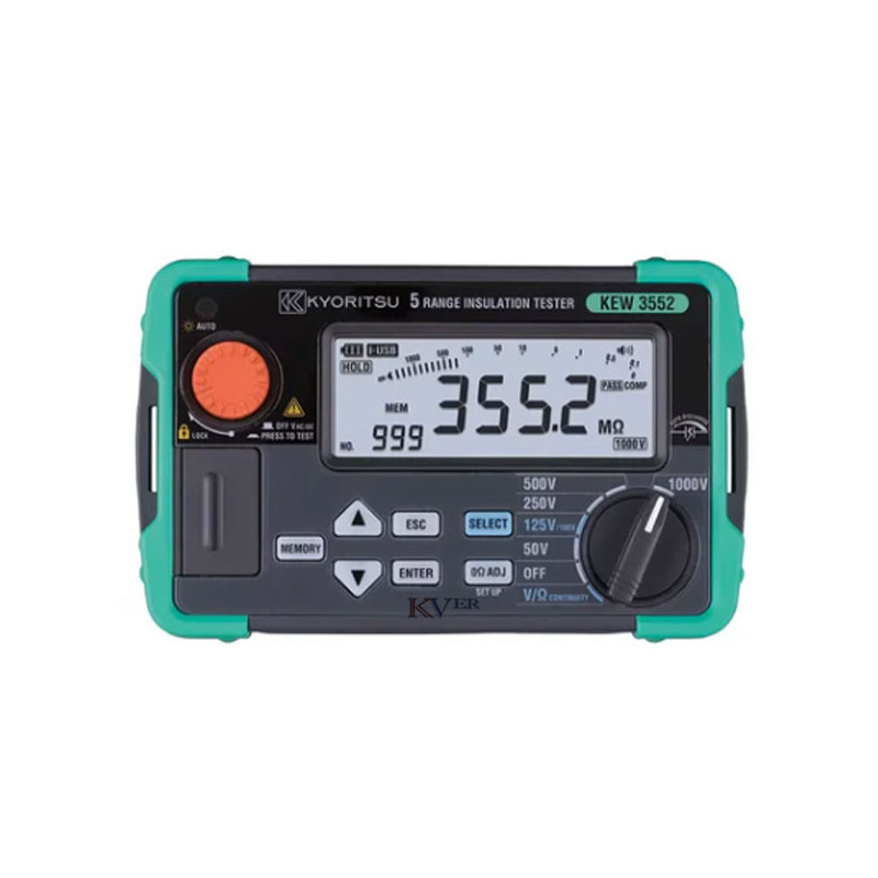 Mesureur d’isolement numérique avec mémoire 50V…1000V – KYORITSU 3552
