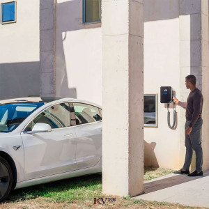 PRESENTATION CHARGEUR BORNE DE RECHARGE TRYDAN 22KW au MAROC avec KVER Maroc