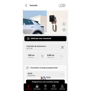 COMMUNIQUEZ AVEC VOTRE TELEPHONE BORNE DE RECHARGE TRYDAN 22KW au MAROC avec KVER Maroc