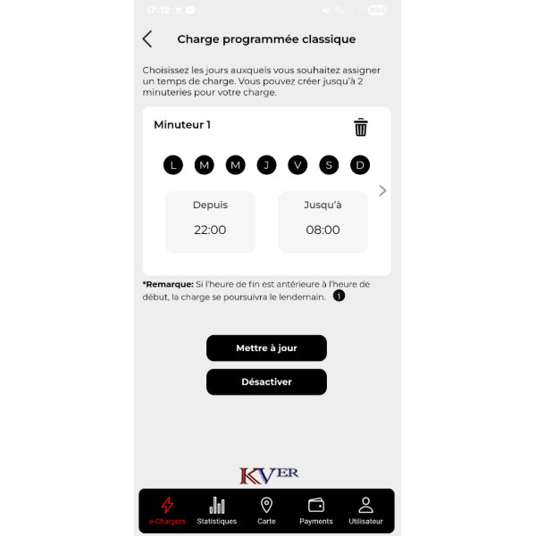 Borne TRYDAN Présentation, affichage sur téléphone portable KVER Maroc