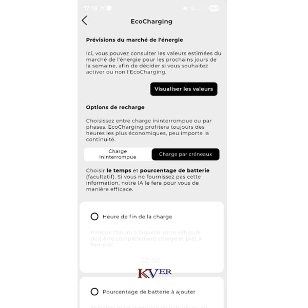 Borne TRYDAN Présentation, affichage sur téléphone portable KVER