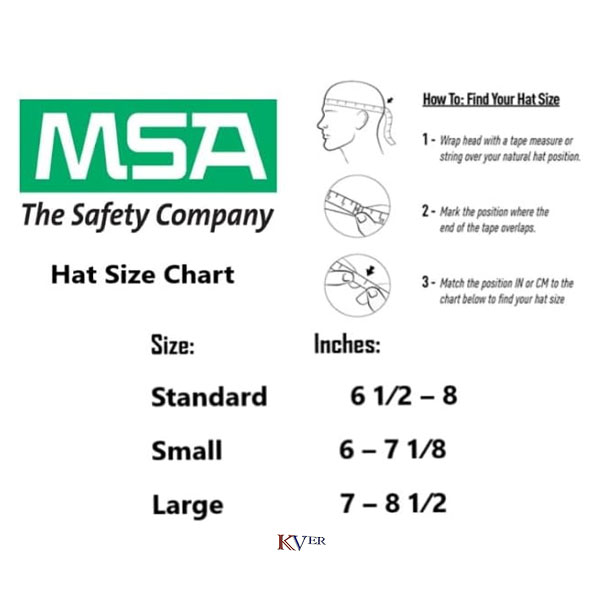 Calcul dimensions casque V-GARD-H1 MSA