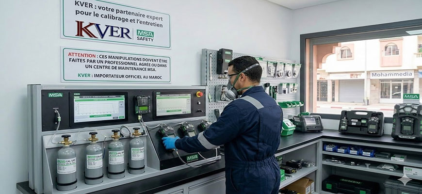 En savoir plus sur les calibrages de détecteurs de gaz MSA Safety au Maroc avec KVER